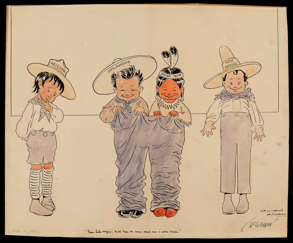 Poor little Arizona! He'll have to wear short ones a while longer, February 10, 1905 (NBY 1553)