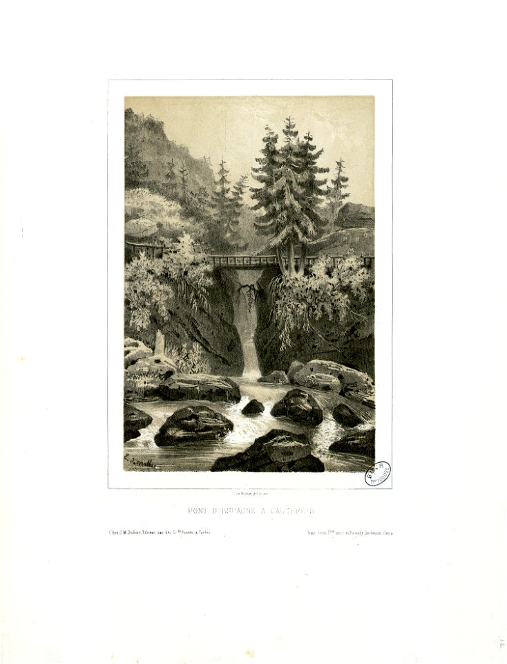 Pont d'Espagne à Cauterets - Fonds Ancely - B315556101 A LALANNE 2 014