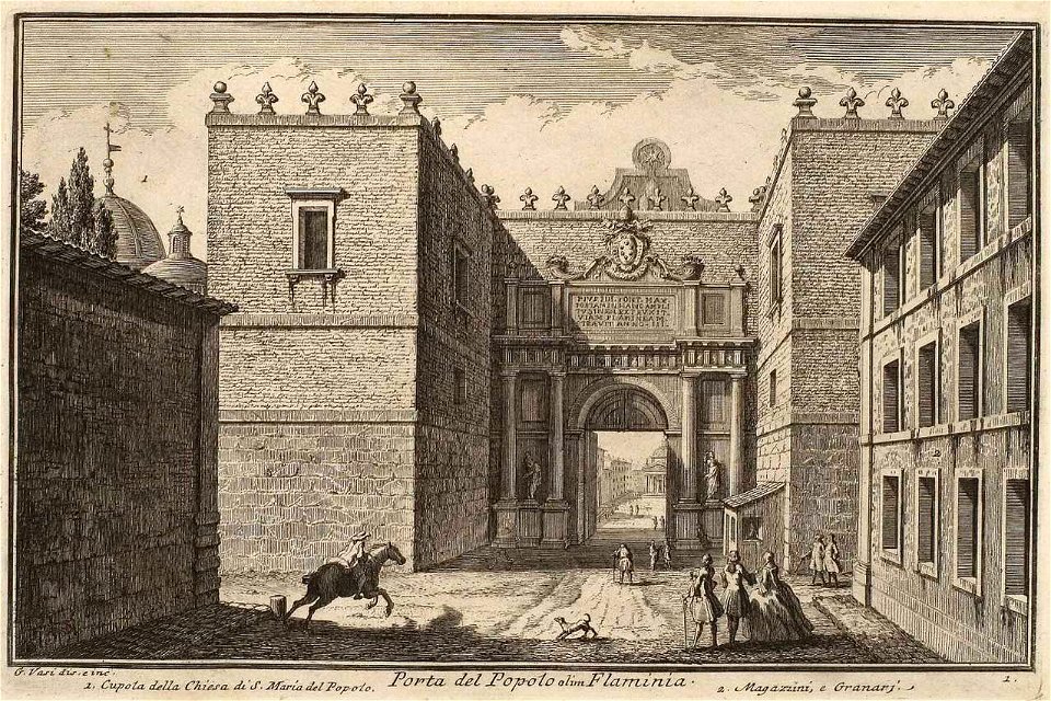Porta del Popolo - Plate 001 - Giuseppe Vasi