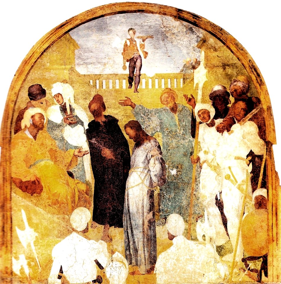 Pontormo, cristo davanti a pilato 3, certosa