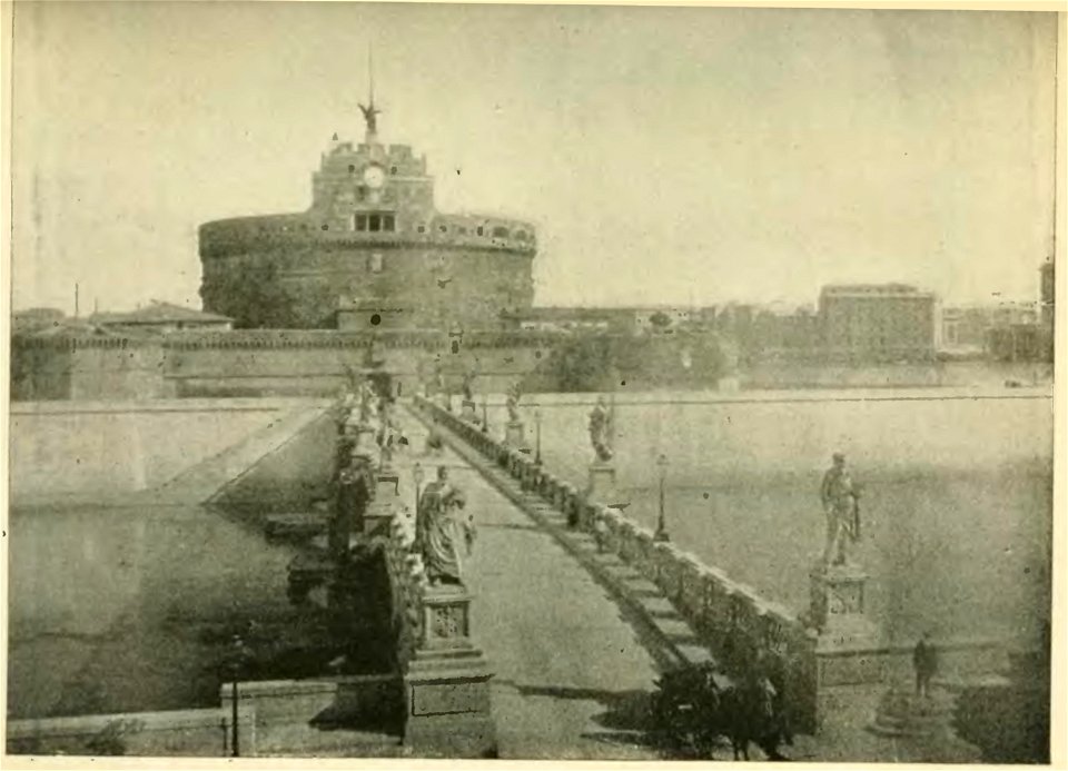 Ponte e Castel Sant'Angelo - Roma italiana, 1870-1895 (page 493 crop)