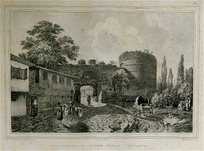 Porte triomphale de l'ancienne citadelle à Andrinople - Sayger C - 1834