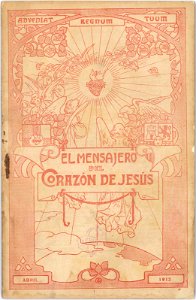 Portada El Mensajero del Corazón de Jesús, Abr 1912, por Mariano Pedrero. Free illustration for personal and commercial use.