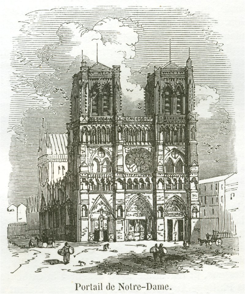Portail de Notre-Dame, 1855