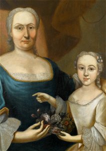 Portrait Barbe-Catherine de Goër de Hervé et sa petite-fille Catherine-Thérèse (détail) (bgw18 1267)