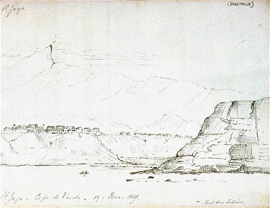 Porto Praya, St Jago. Cape di Verdi. 19. Nov- 1839. or Point San Antonio, panoramic view (continued from previous page) RMG PV9968