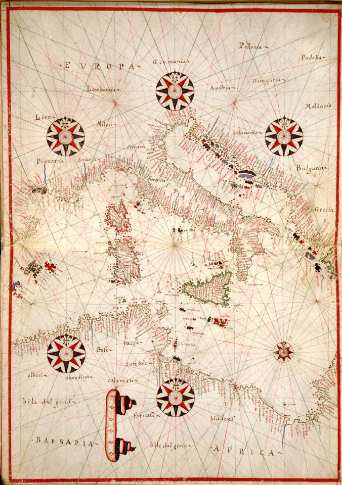 Portolan atlas of the Mediterranean Sea, western Europe, and the northwest coast of Africa LOC 2005634035-2
