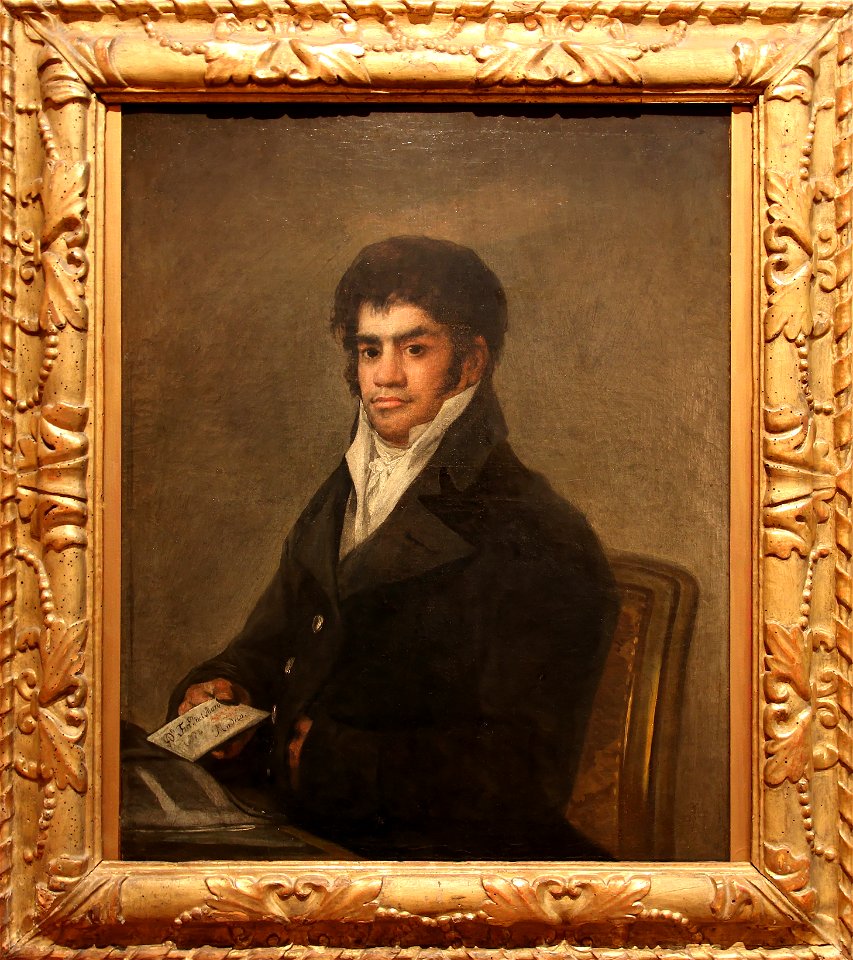 Portrait de Francisco del Mazo (avec cadre), Francisco de Goya y Lucientes, Musée Goya