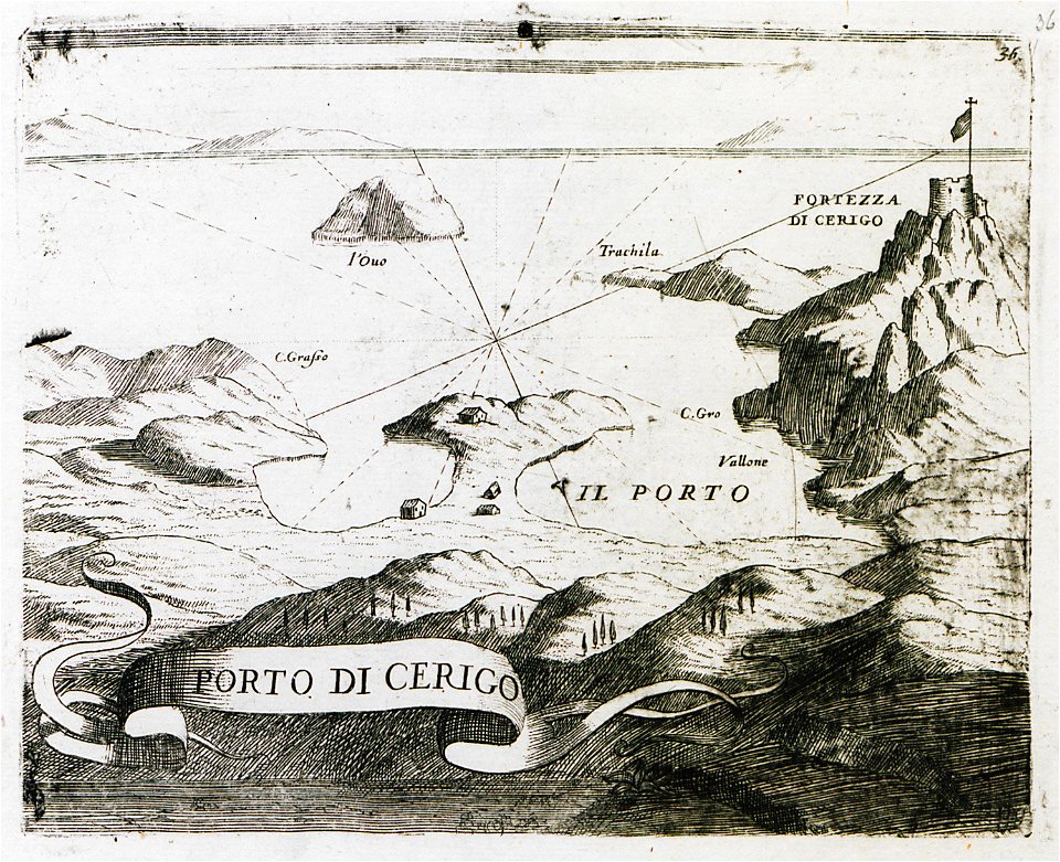 Porto di Cerigo - Coronelli Vincenzo - 1686