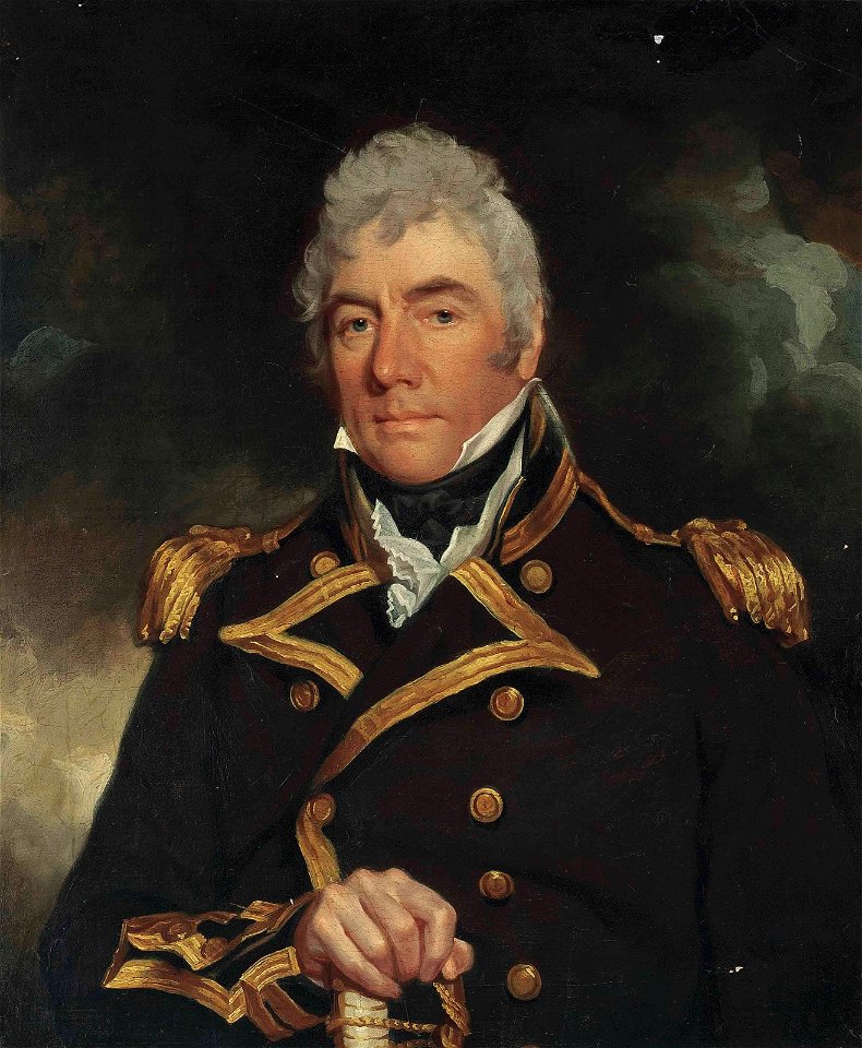 Portrait of a gentleman thought to be Admiral Robert Roddam (1719–1808), half-length, in naval uniform (by Circle of Sir William Beechey)