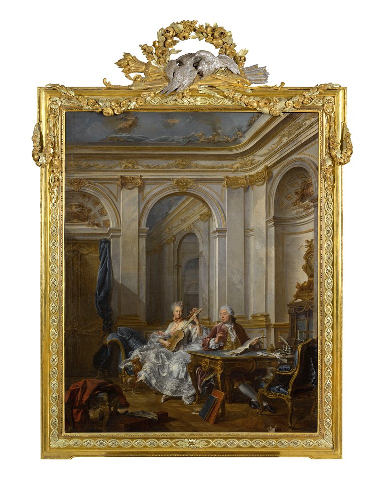 Portrait du marquis et de la marquise de Faventines jouant de la musique (jlpw16 0330)