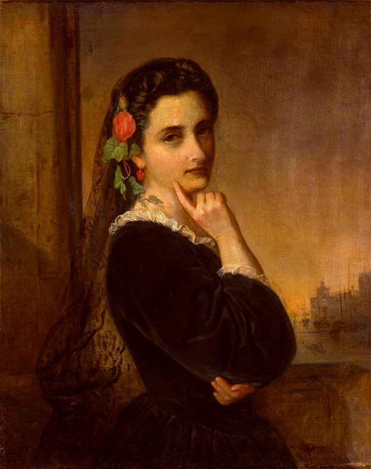 Portrait einer Venezianerin 19Jh
