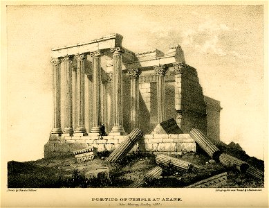 Portico of temple at Azane - Fellows Charles - 1839