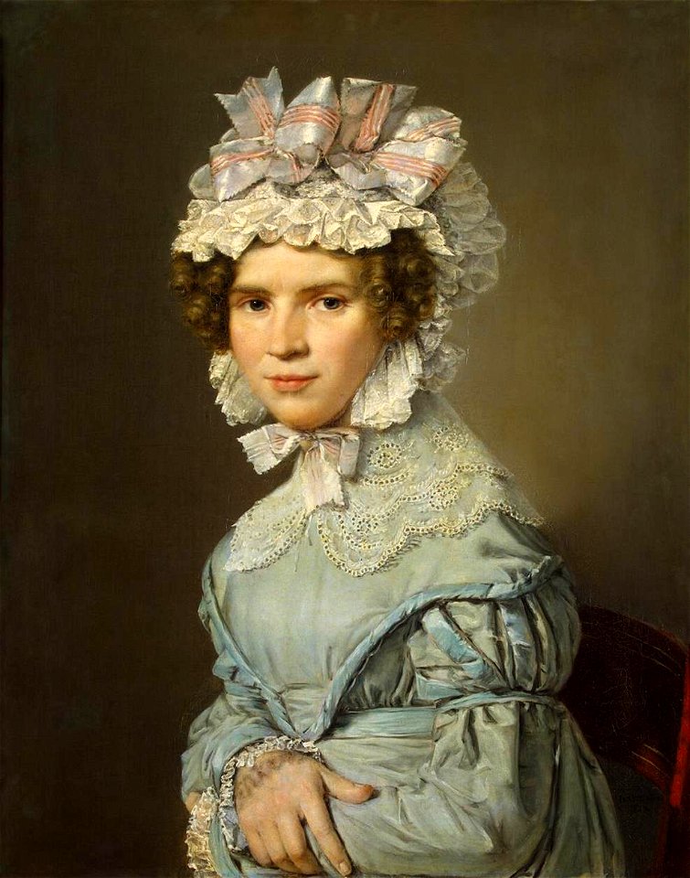 Portrait of a Lady in Blue Dress (Christian Albrecht Jensen)