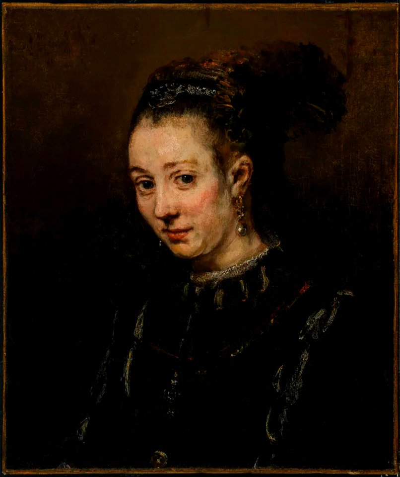 Portrait d'une jeune femme par Rembrandt vers 1665 - Free Stock ...