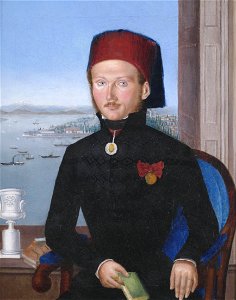Portrait eines Reisenden in türkischer Tracht 1844