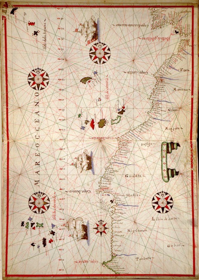 Portolan atlas of the Mediterranean Sea, western Europe, and the northwest coast of Africa LOC 2005634035-4