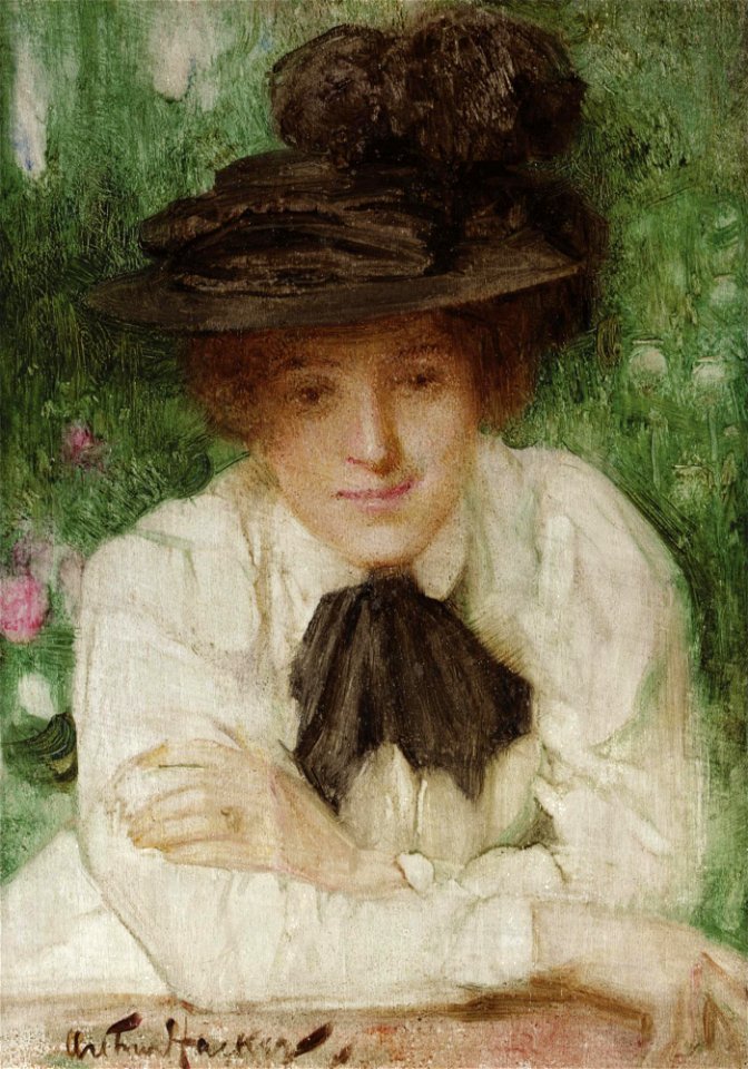 Portrait Edwardian Lady Arthur Hacker