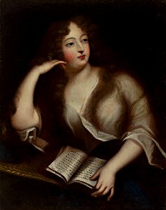 Portrait einer jungen Dame mit Buch D 18Jh