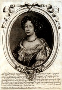 Portrait drawing of Anne Marie d'Orléans, Duchess of Savoy 1684