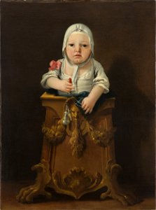 Portrait of a baby girl by Lorenzo Tiepolo