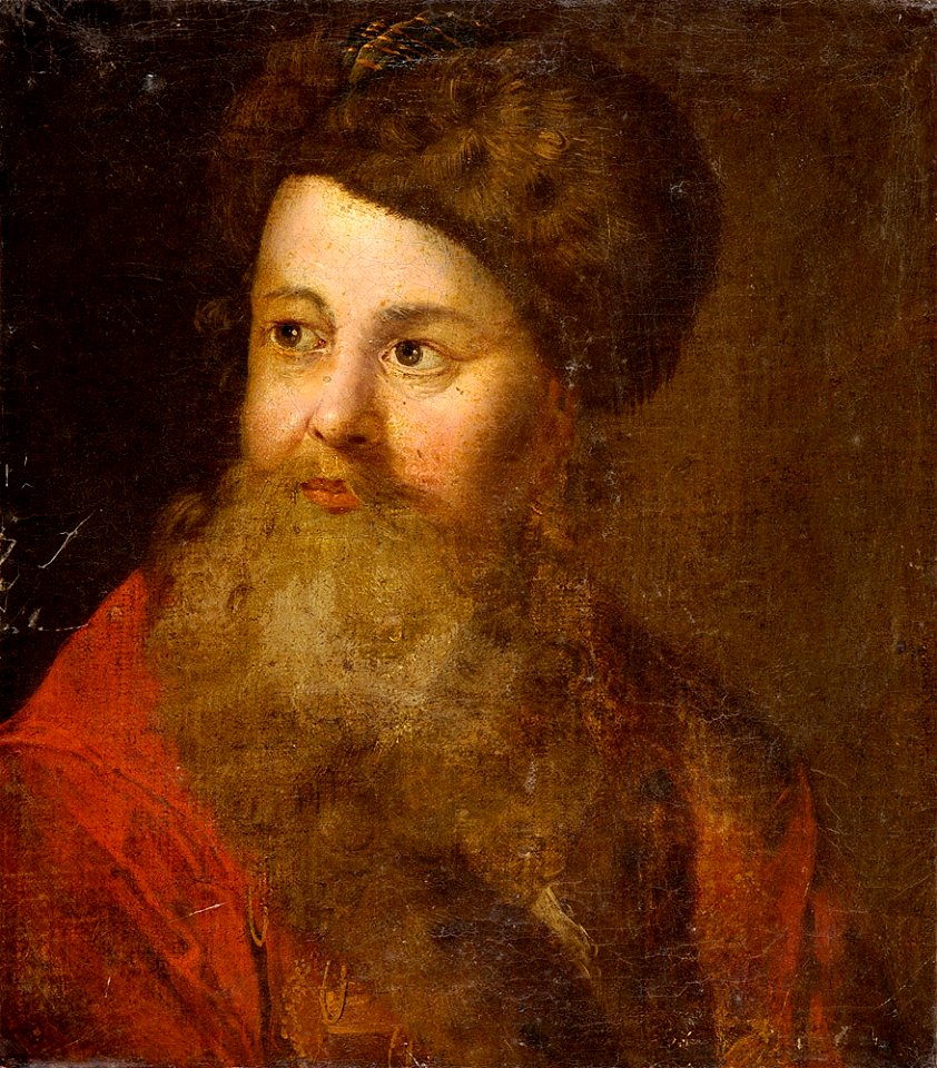 Portrait Herr mit Fellmütze Russland