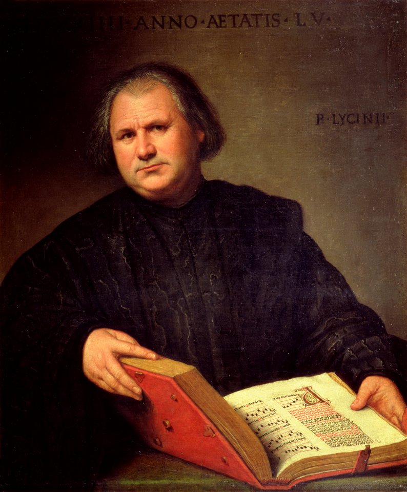 Portrait of a man with a missal by Bernardino Licinio YORAG 738