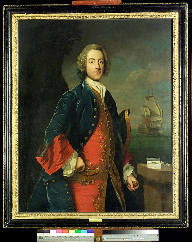 Portrait of a Naval Officer, circa 1740 RMG BHC3141