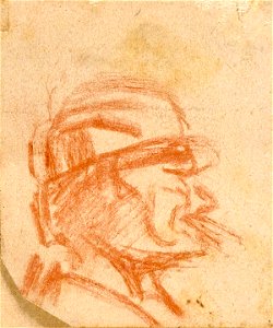 Portrait of a Smoking Man with a Cap by Theo van Doesburg Centraal Museum AB4323