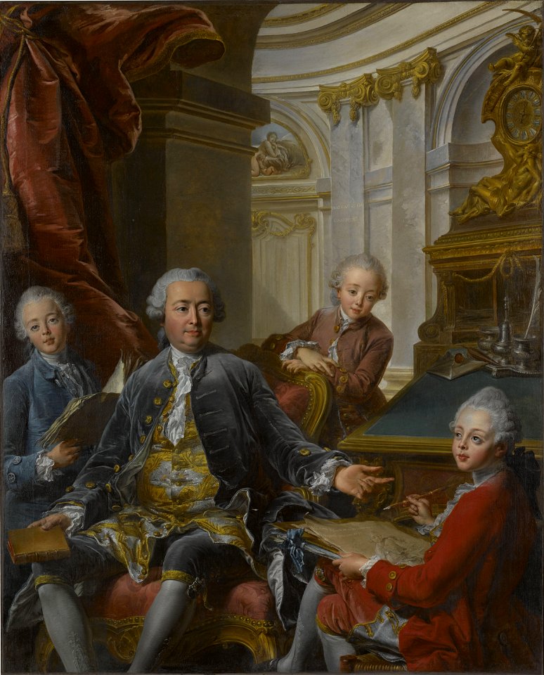 Portrait de Monsieur Carré de Candé et de ses trois fils (jlpw16 0327)