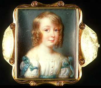 Portrait of a girl in white dress