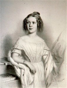 Portrait detail from Constanze Geiger Litho (cropped)
