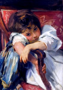 Portrait of a child, by John Singer Sargent. Free illustration for personal and commercial use.