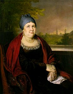Portrait of a Merchant's Wife (Tropinin, 1830s). Free illustration for personal and commercial use.