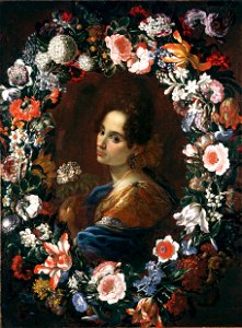 Portrait of a Lady, Surrounded by a Garland of Flowers P294