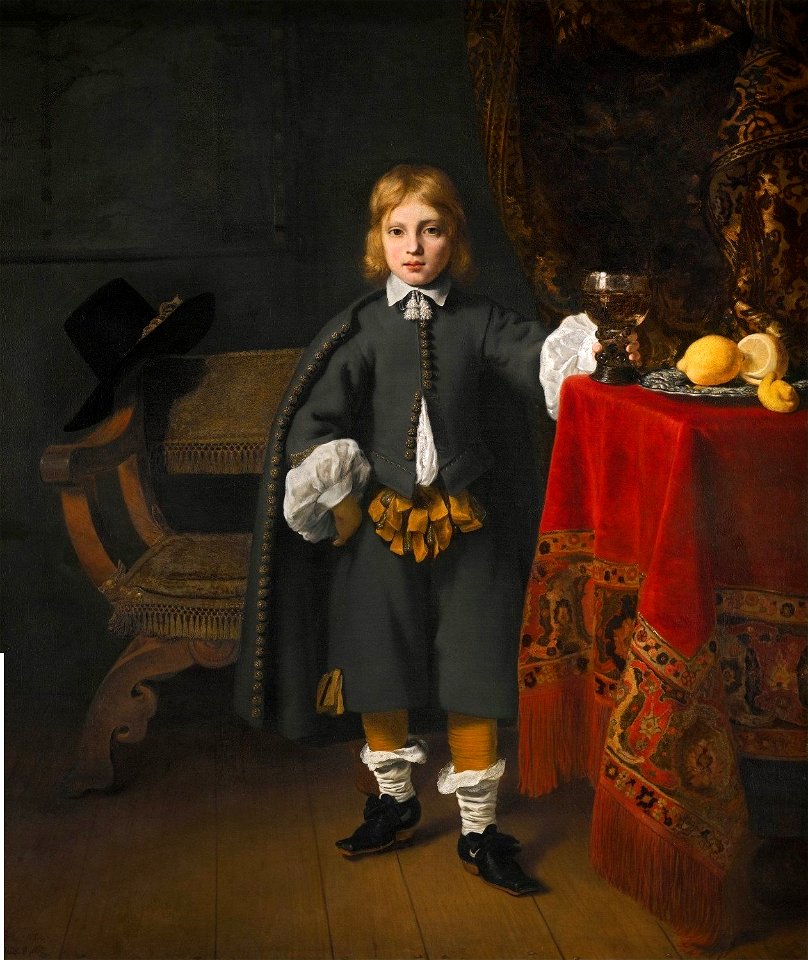 Portrait of a Boy, said to be the artist's son, aged 8 by Ferdinand Bol, 1652