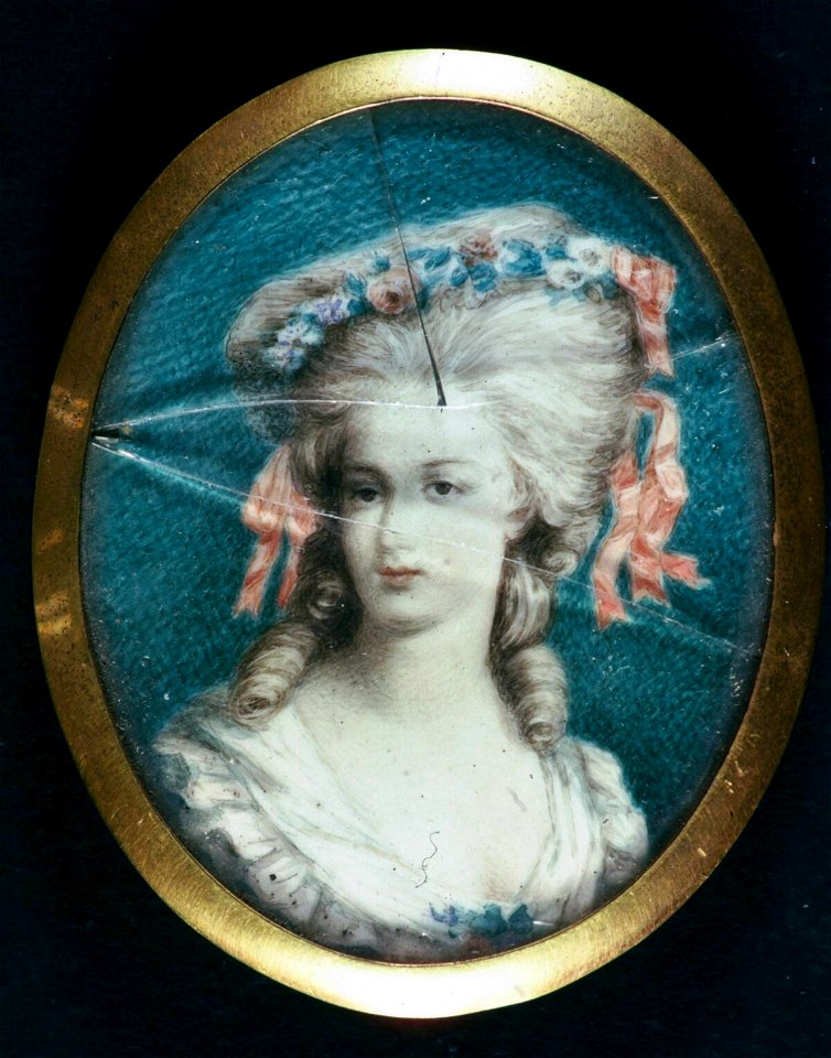 Portrait of a woman with flowers in her hair