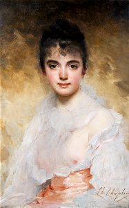 Portrait of a young woman, by Charles Chaplin