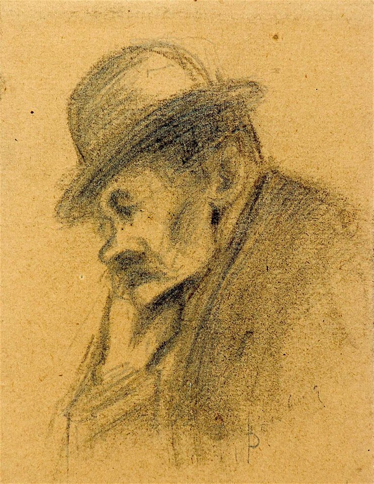 Portrait of a Man with a Bowler Hat by Theo van Doesburg Centraal Museum AB4346