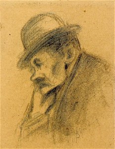 Portrait of a Man with a Bowler Hat by Theo van Doesburg Centraal Museum AB4346