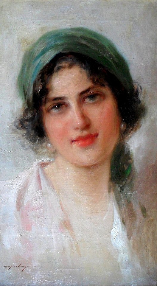 Portrait of a Neapolitan woman - Domenico Forlenza (1880 - 1934)