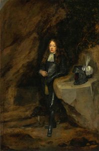 Portrait of a man in armour by Gerard ter Borch (II)