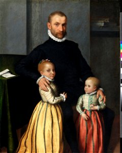 Portrait of a Gentleman and his two Children P253