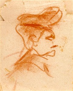 Portrait of a Man with a Cap in Profile by Theo van Doesburg Centraal Museum AB4250