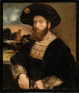 Portrait of a Man Wearing a Black Beret (Dosso Dossi) - Nationalmuseum - 19223