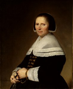 Portrait of a Woman (Johannes Cornelisz Verspronck) - Nationalmuseum - 18699. Free illustration for personal and commercial use.