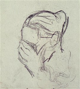 Portrait of a Woman Holding Her Hand over Her Eyes by Theo van Doesburg Centraal Museum AB4366
