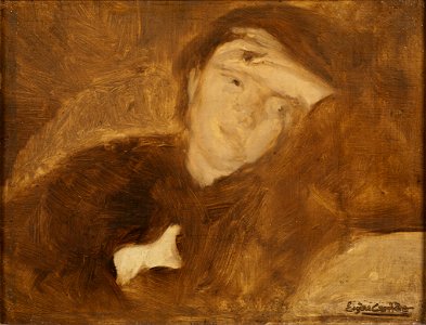 Portrait of a Lady. Study (Eugène Carriere) - Nationalmuseum - 21474