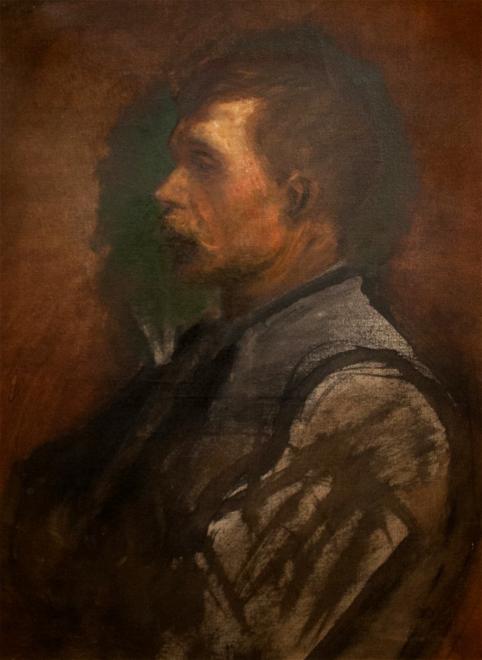 Portrait of a man - painting by László Mednyánszky-2
