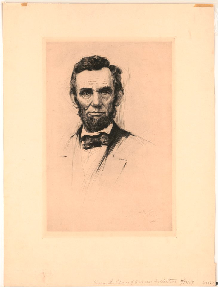 Portrait of Abraham Lincoln LCCN2003674178